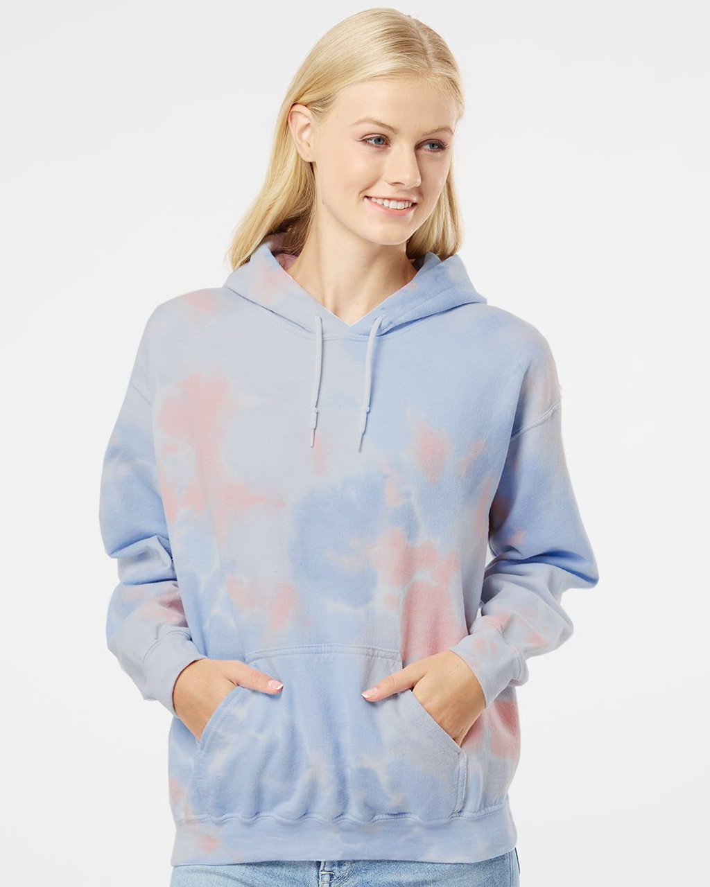 Custom Blended Hooded Tie-Dyed Sweatshirt - 680VR