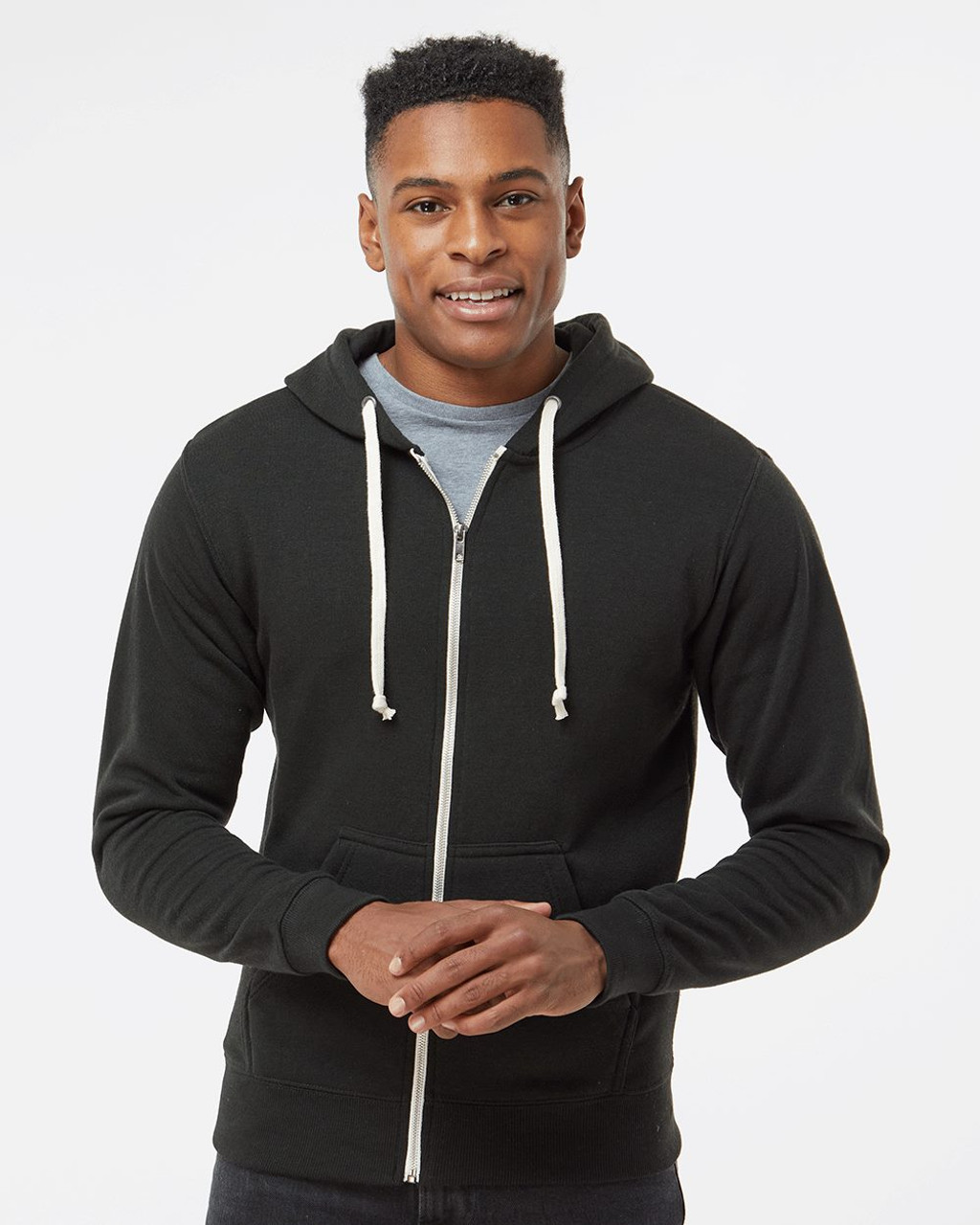 Custom Triblend Full-Zip Hooded Sweatshirt - 8872