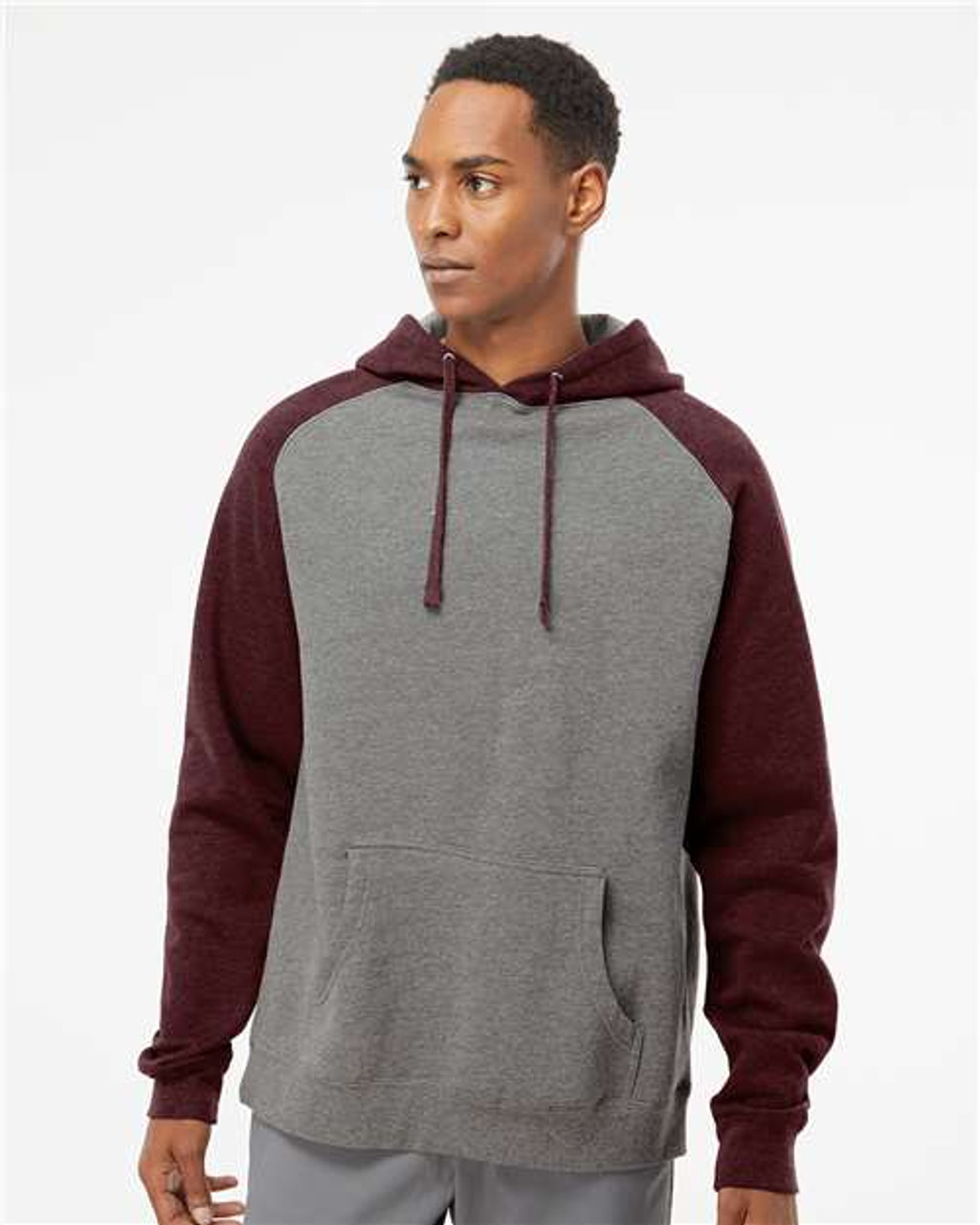 Gunmetal Heather/ Burgundy Heather