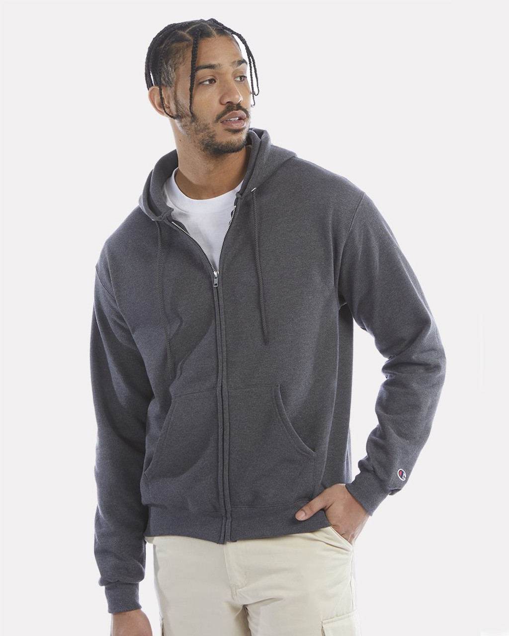 Custom Powerblend® Full-Zip Hooded Sweatshirt - S800