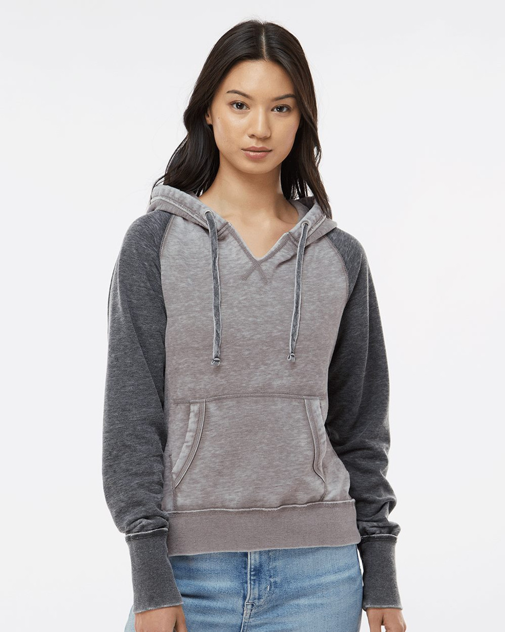 Custom Women's Zen Fleece Raglan Hooded Sweatshirt - 8926