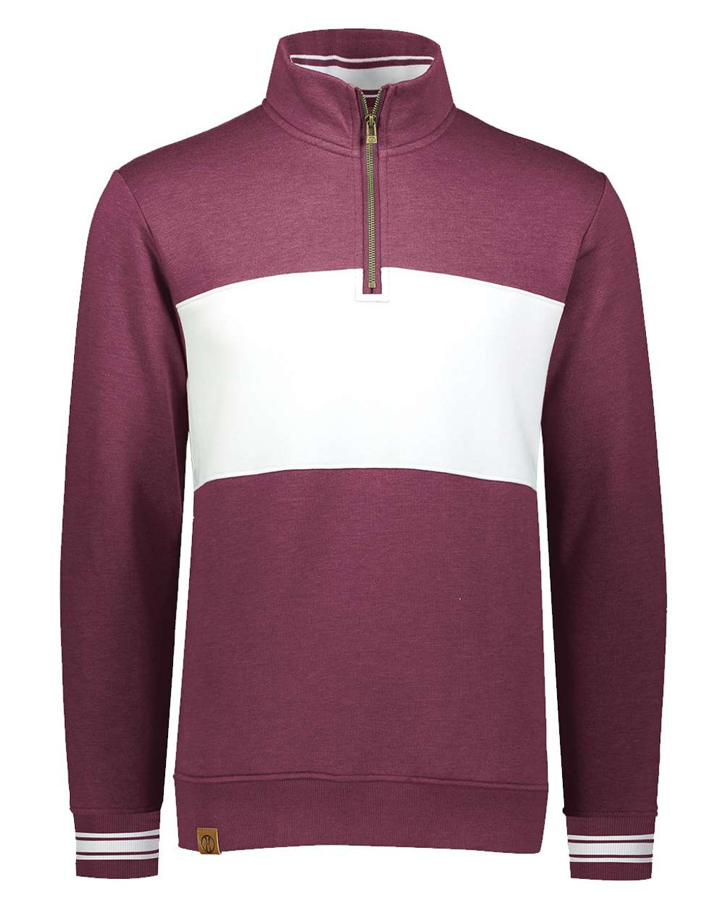 Maroon Heather/ White