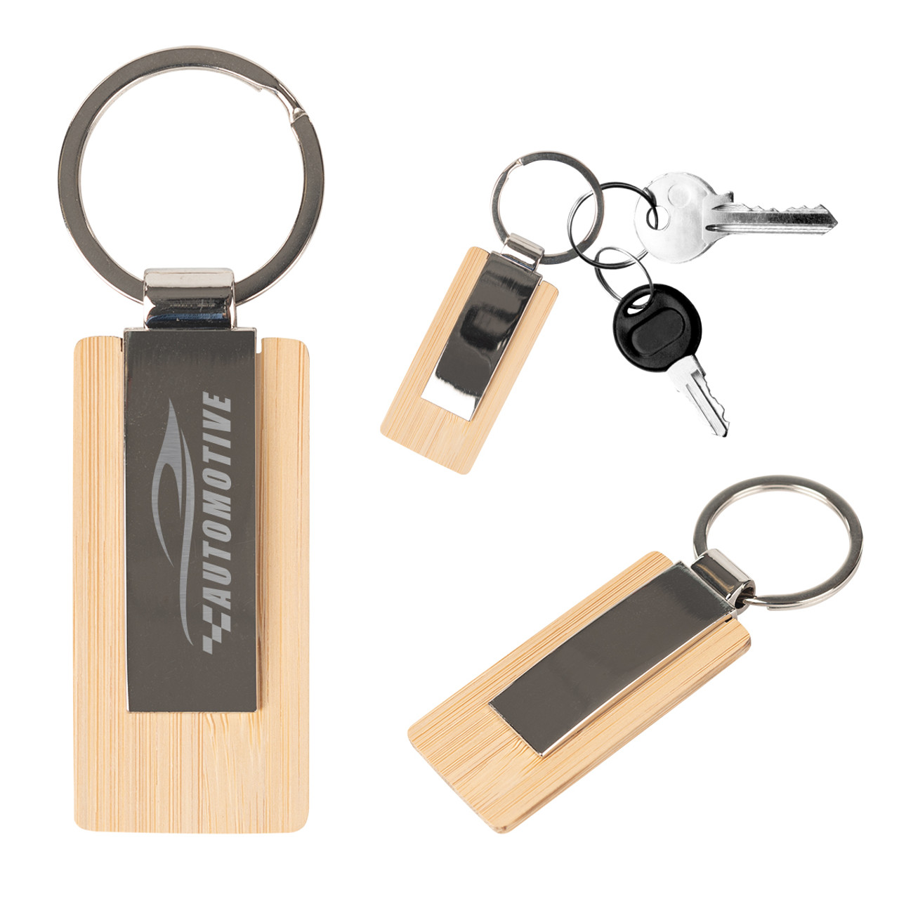 Custom Bamboo Key Tag 20055