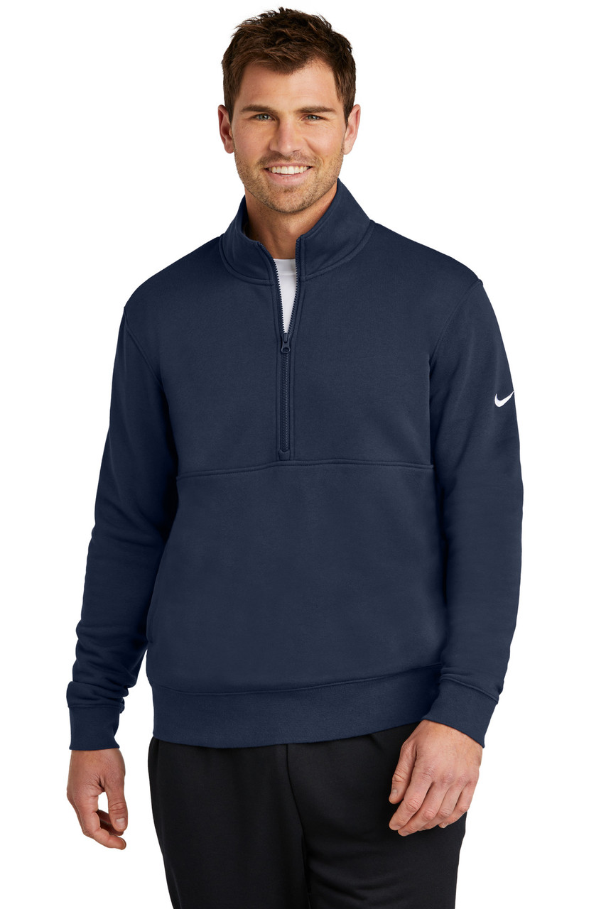 Custom Nike Club Fleece Sleeve Swoosh 1/2-Zip NKDX6718