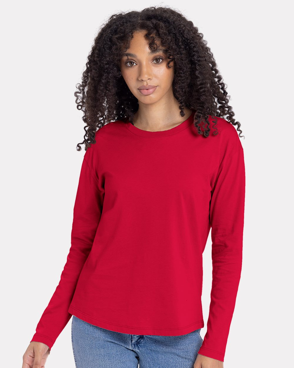 Custom Women's Cotton Relaxed Long Sleeve T-Shirt - 3911