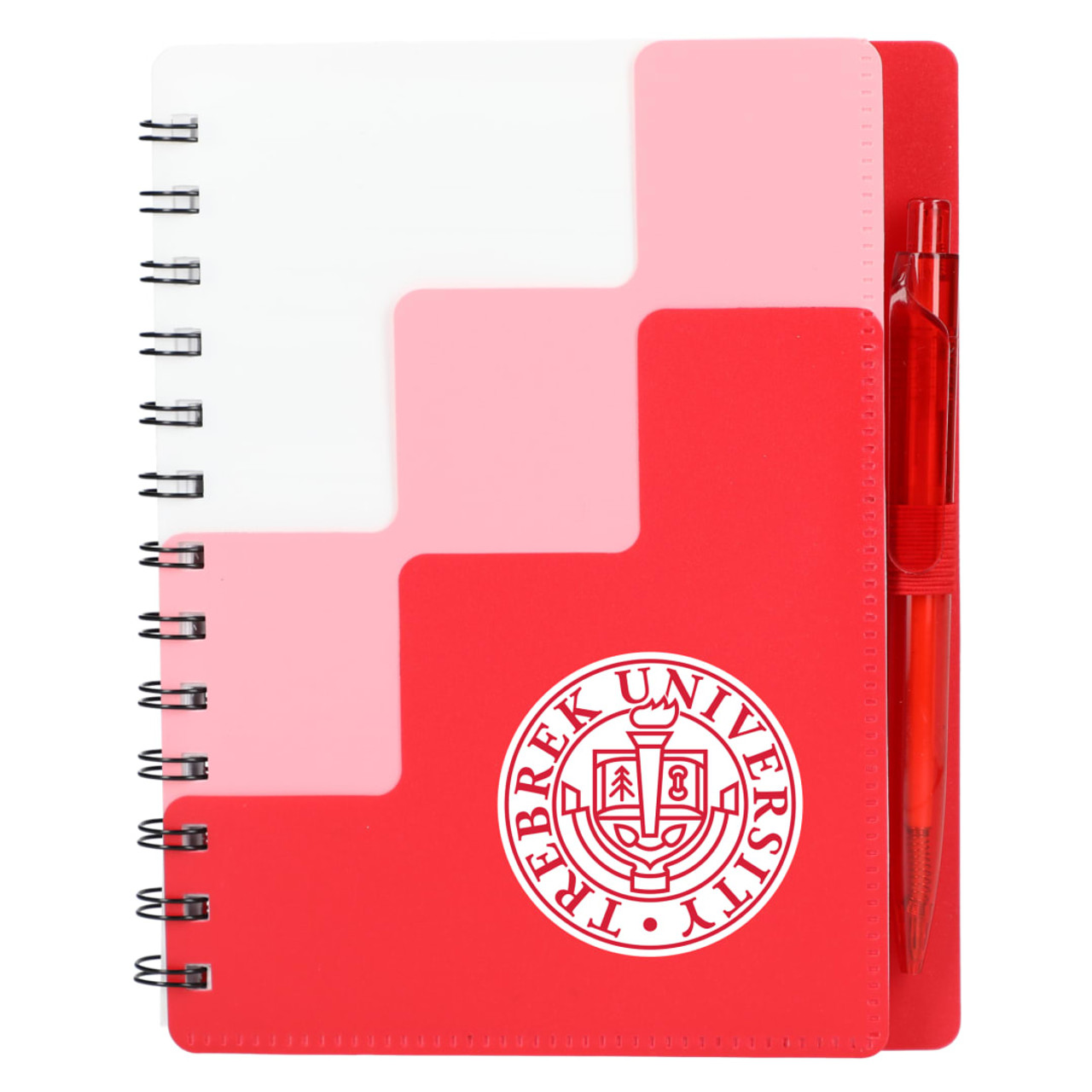 Custom 5" x 7" Recycled Pace Spiral Notebook w Pen