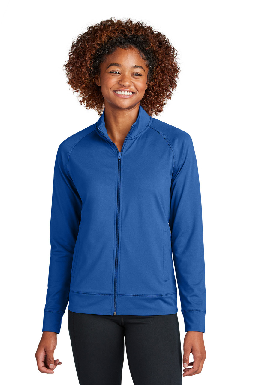 Custom Sport-Tek Ladies Sport-Wick Stretch Full-Zip Cadet Jacket LST857