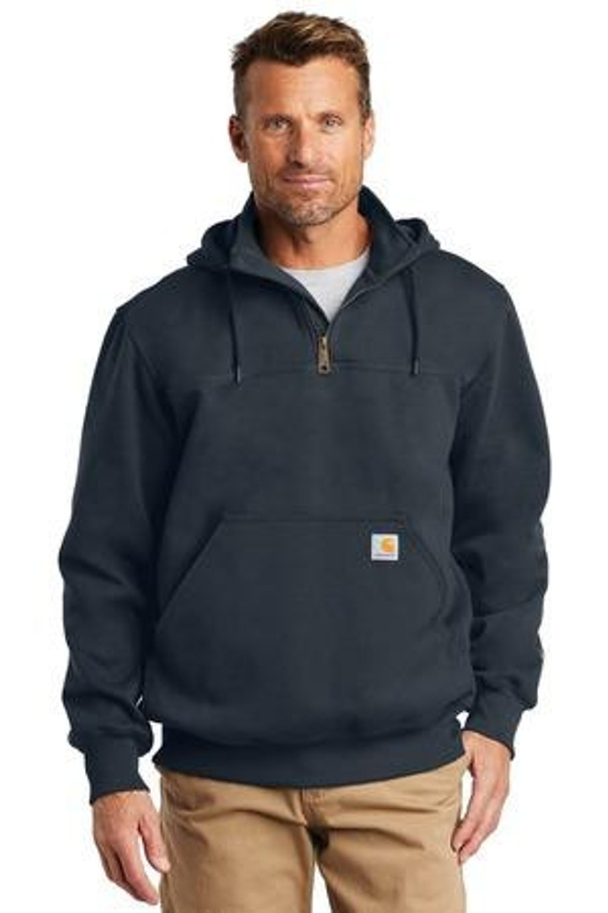 Custom Embroidered Carhartt Rain Defender Paxton Heavyweight Hooded Zip Mock Sweatshirt. CT100617