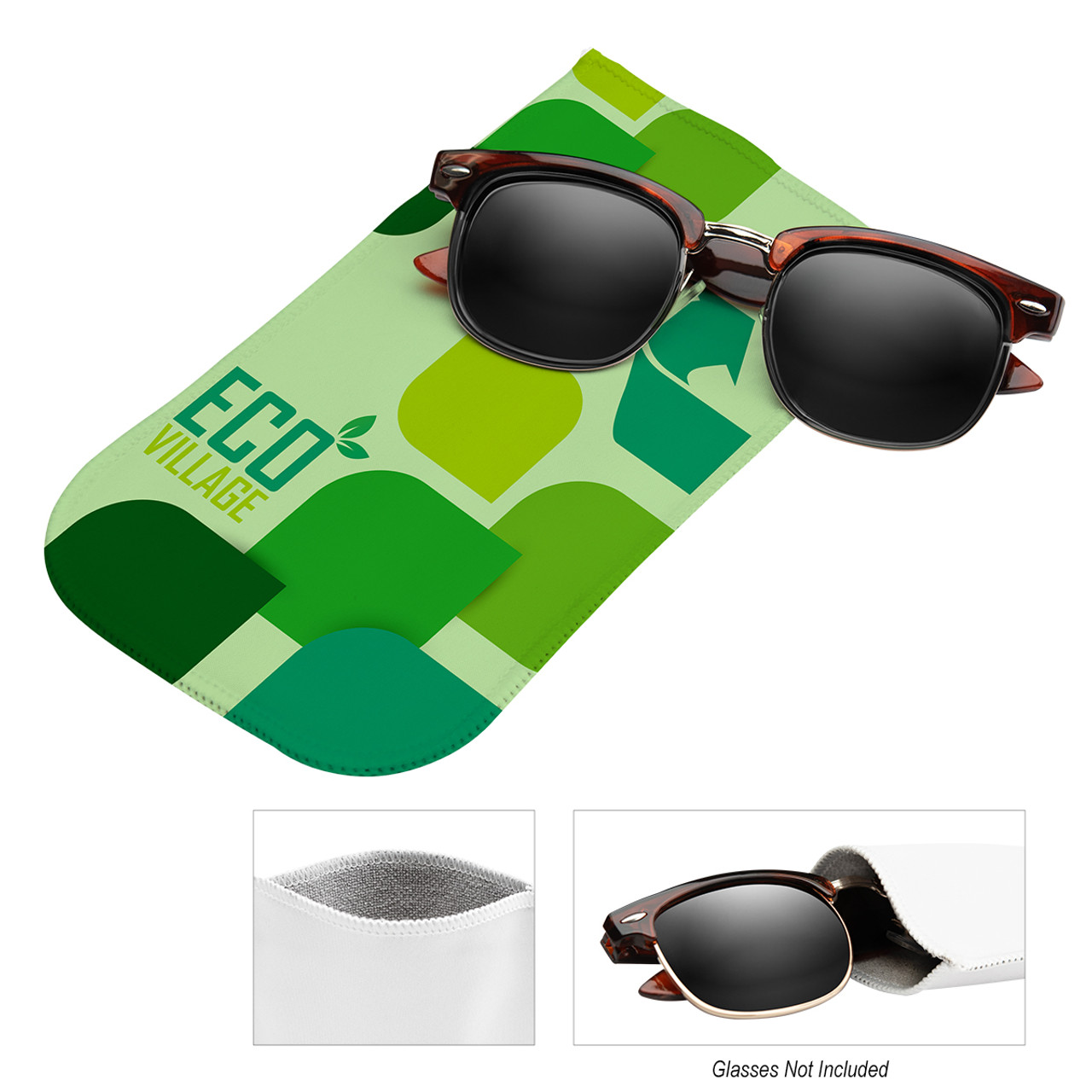 Custom rPET Microfiber Sunglass Pouch 86243