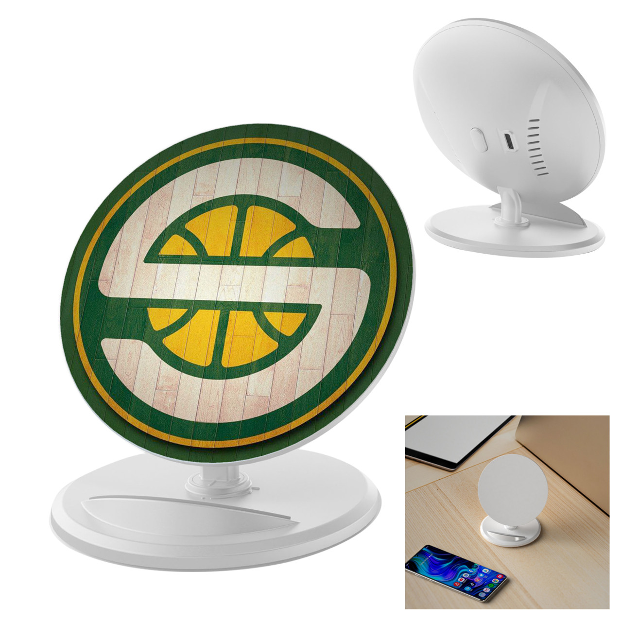 Custom 10W Round Wireless Charger & Stand WPC100