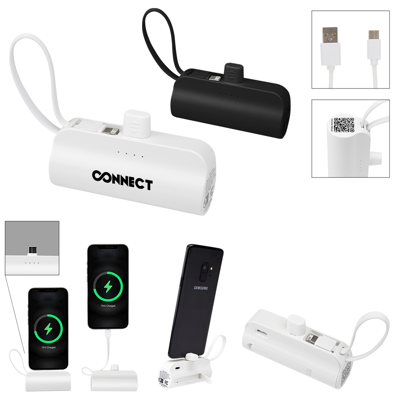 Custom UL Listed 5000 mAh Portable Power Bank 25213