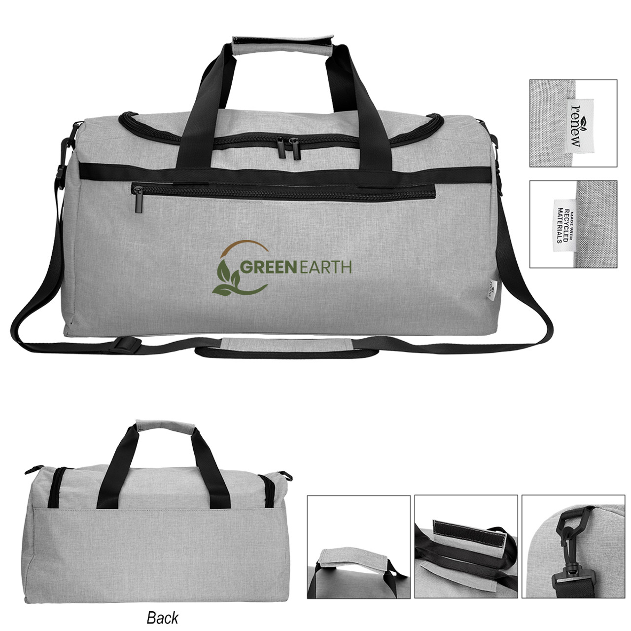 Custom Habitat rPET Heathered Duffel Bag 30123