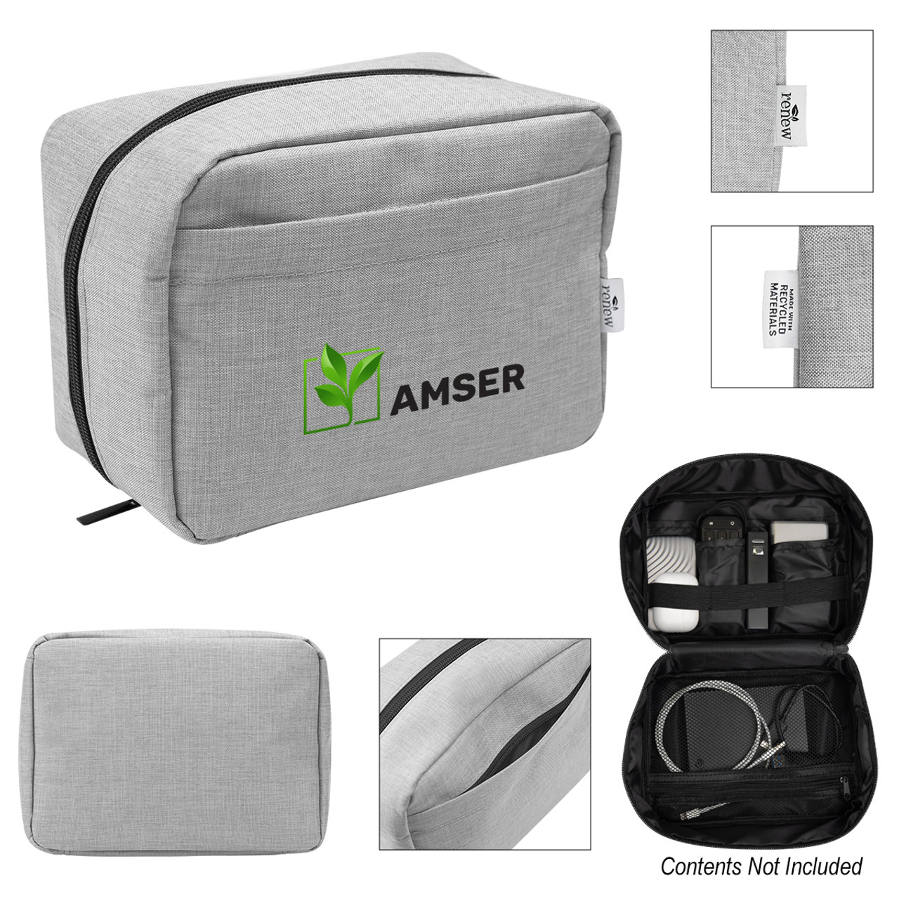 Custom Habitat rPET Heathered Tech Pouch 30124