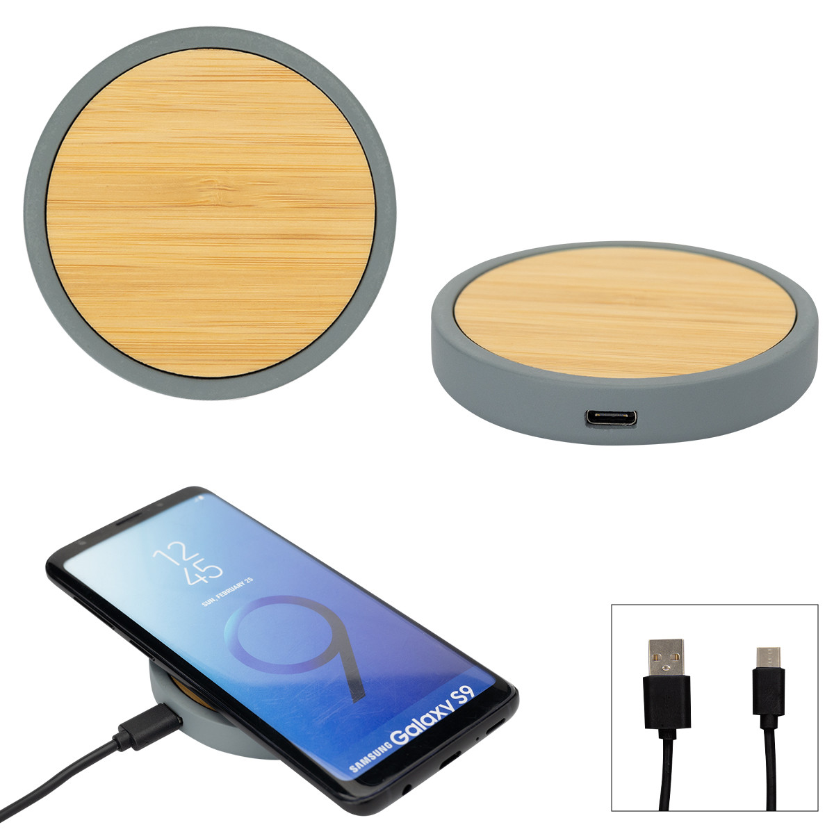 Cement Wireless Charger Type C
