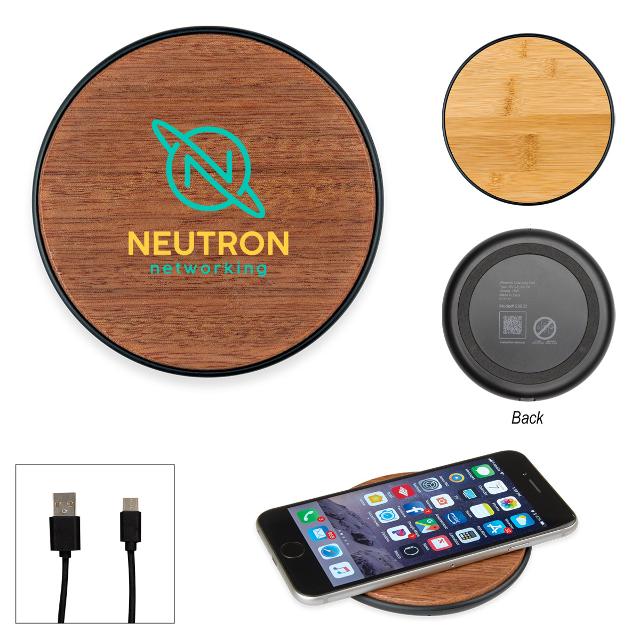 Custom Timber Wireless Charging Pad 2.0 29822
