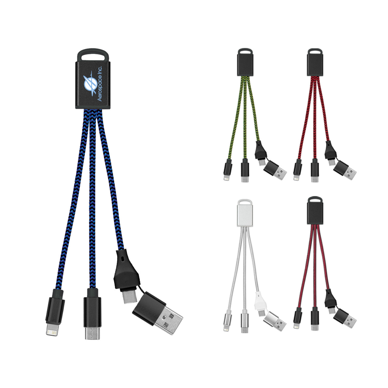 Custom 3-In-1 Braided Charging Buddy 2.0 28292