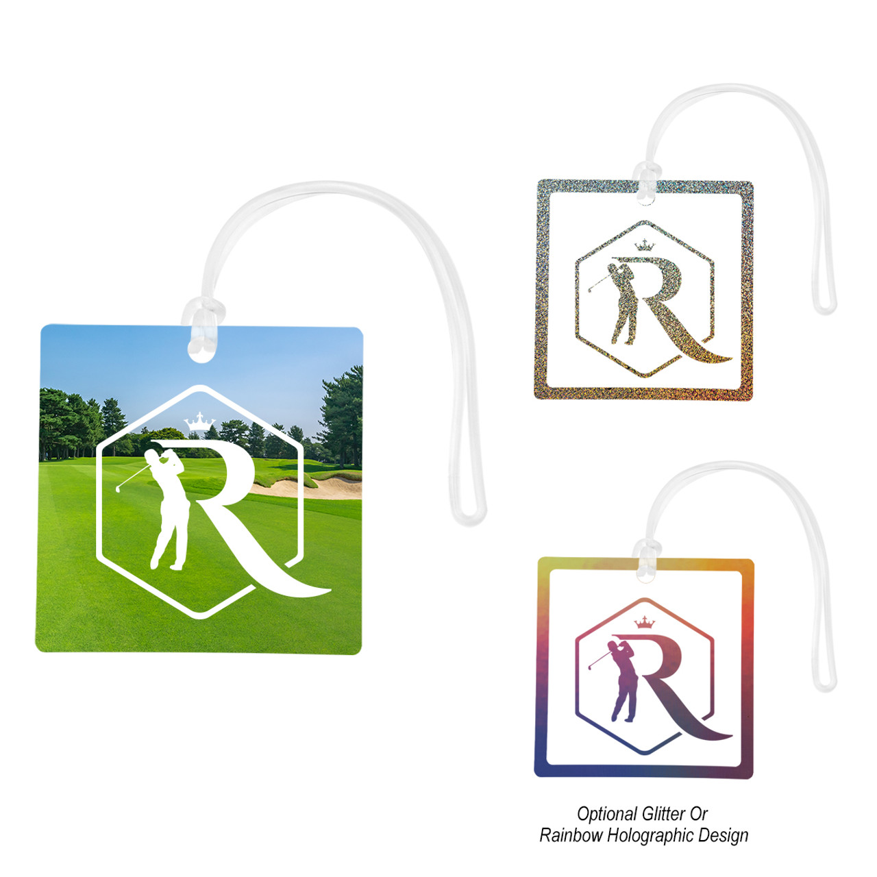 Custom Acrylic Bag Tag - 4" Square 75201