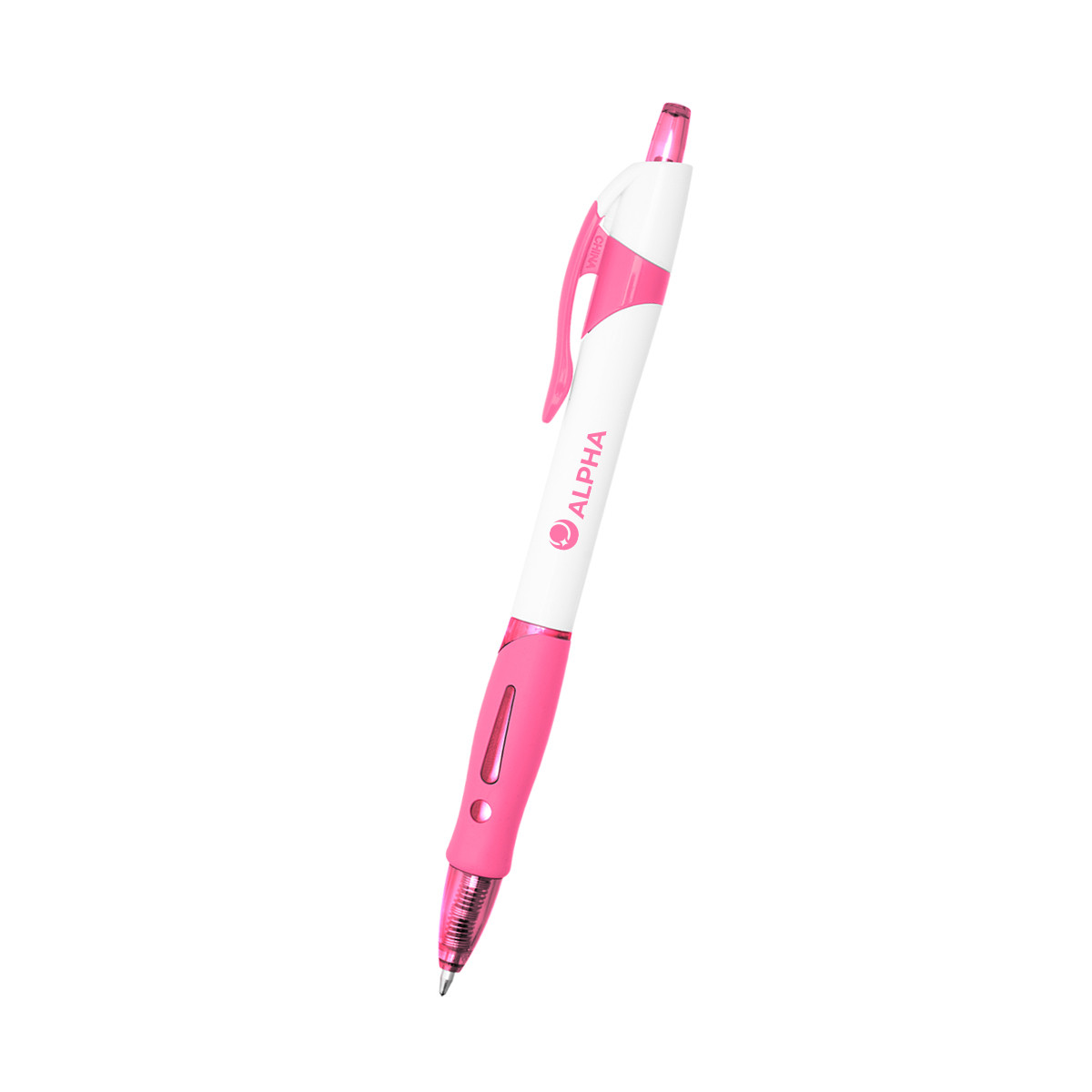 WHITE WITH PINK