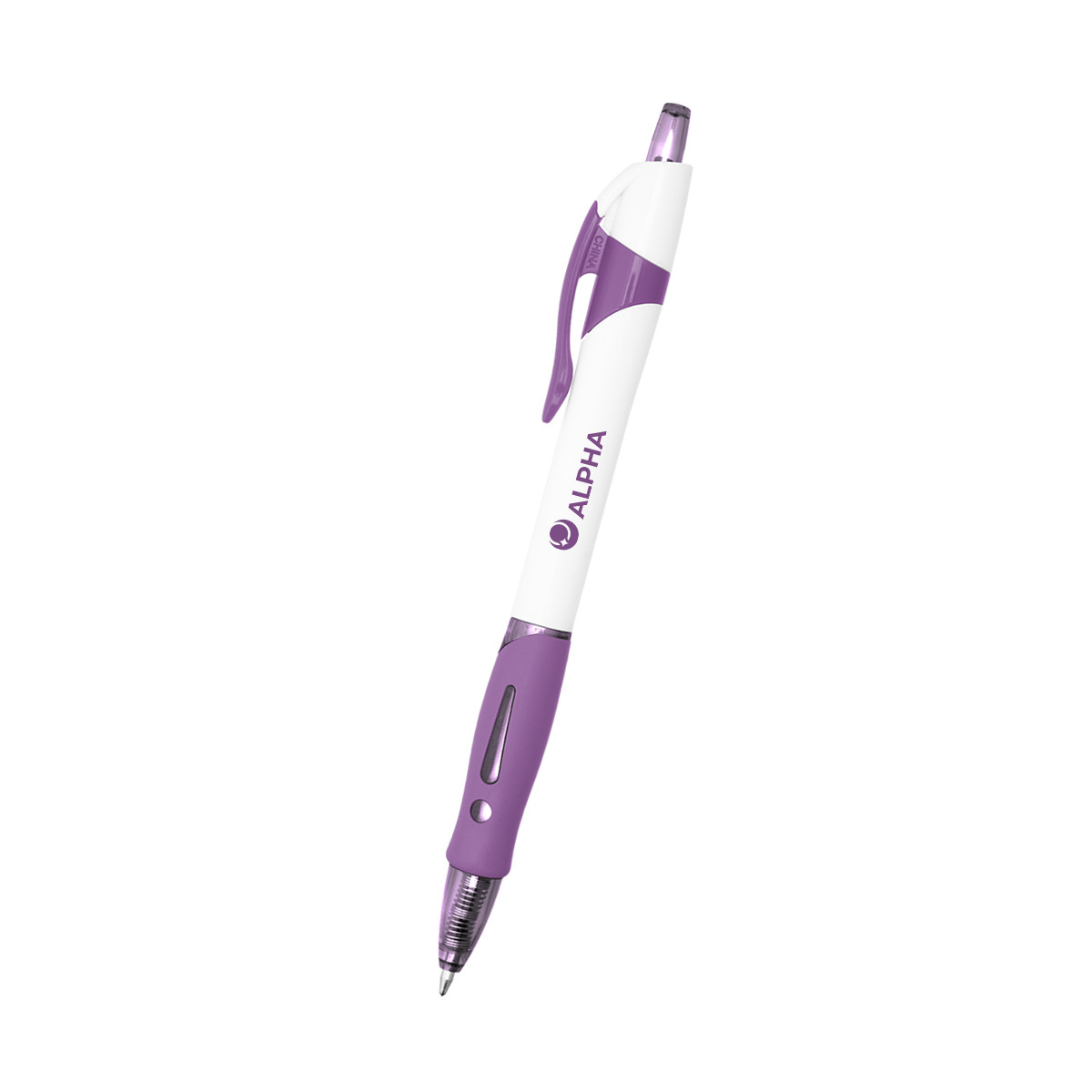 WHITE WITH PURPLE