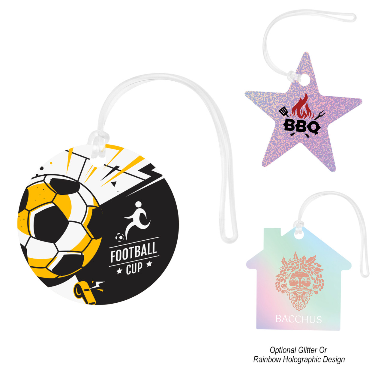 Custom Acrylic Bag Tag - Custom Shape 4" 75207