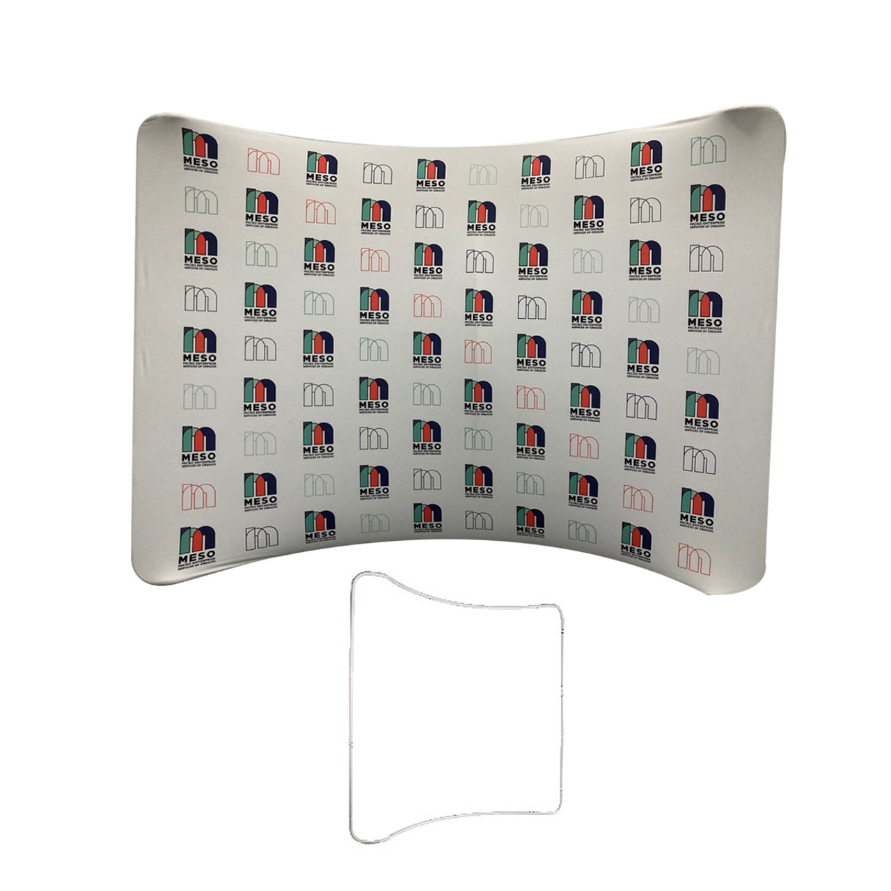 10' curved backdrop tradeshow display