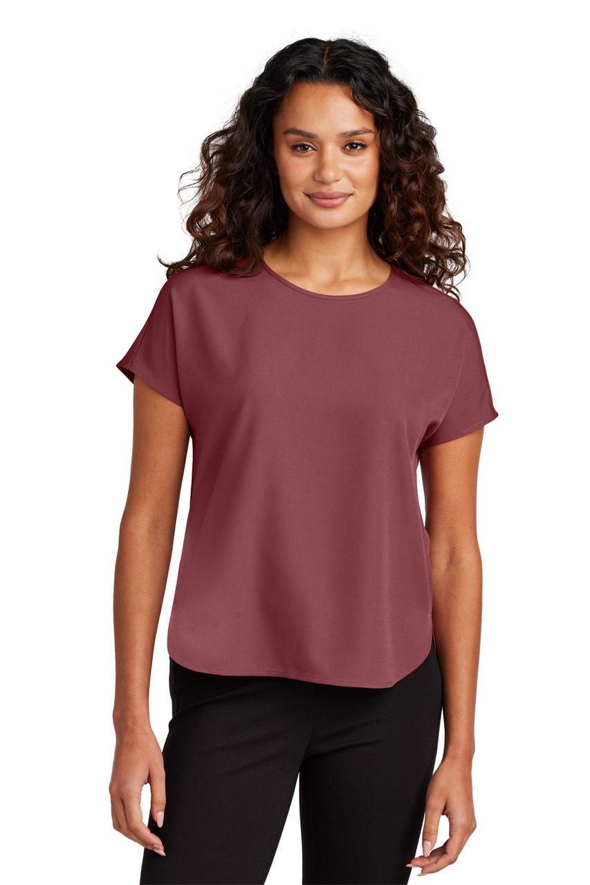 Embroidered Mercer+Mettle Women's Stretch Crepe Crew MM2015