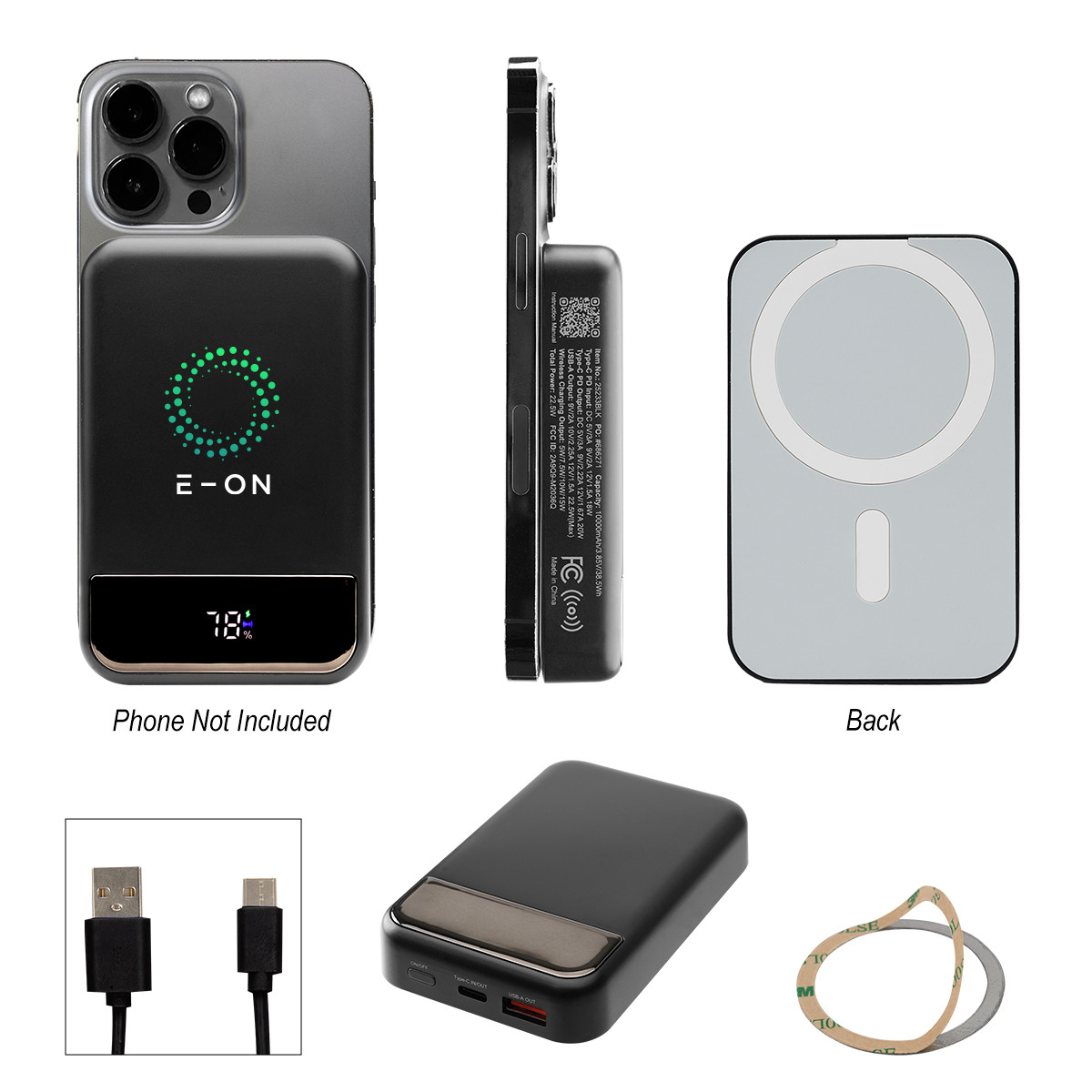 Custom 10,000 mAh Wireless Charger Power Bank 25233