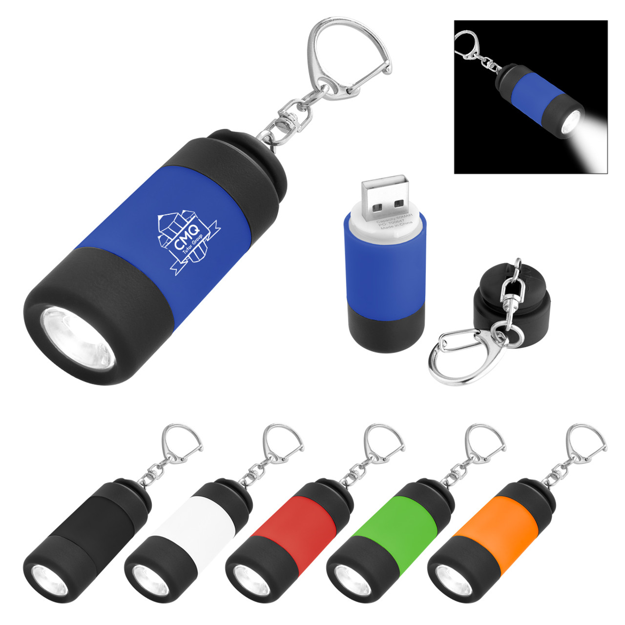Custom Rechargeable LED Light Key Chain 20090