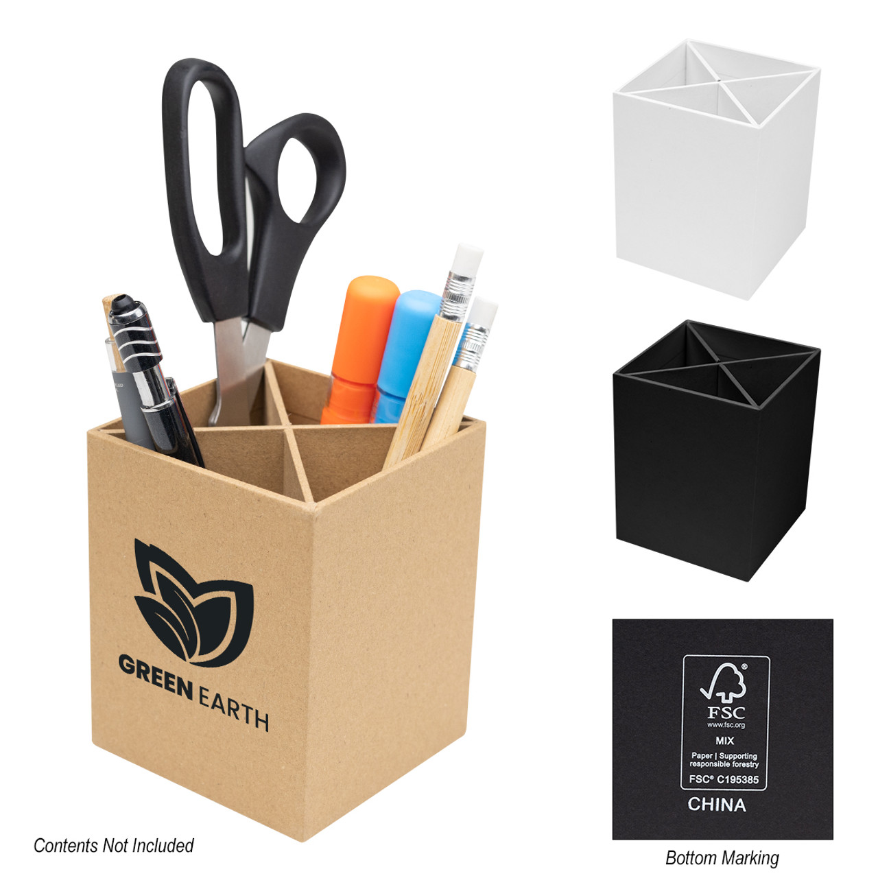 Custom 4 COMPARTMENT PEN & PENCIL CUP 55246