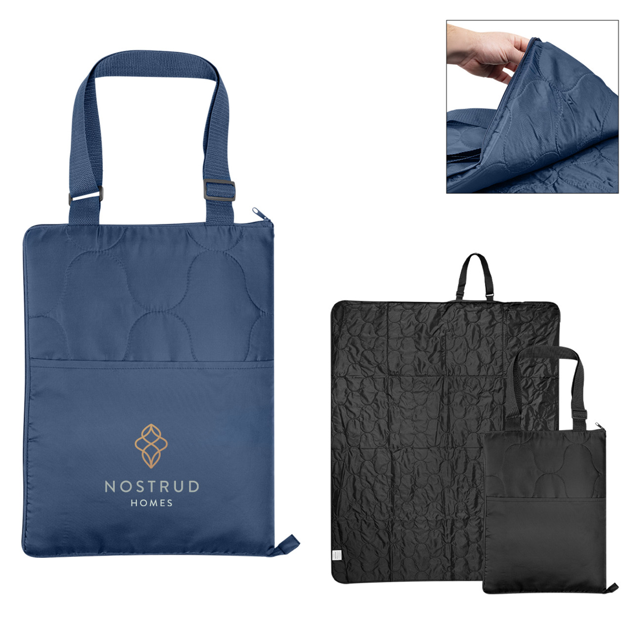 Custom rPET Foldaway Blanket 8073