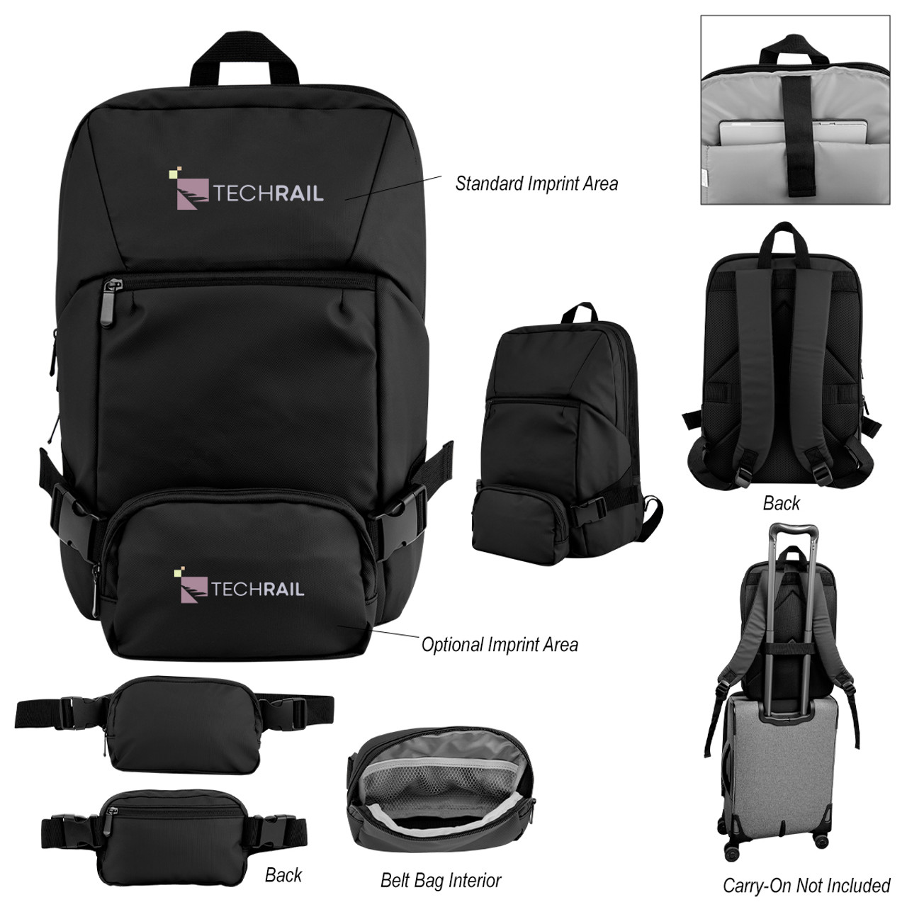Custom Yosemite Backpack With Removeable Belt Bag 35136