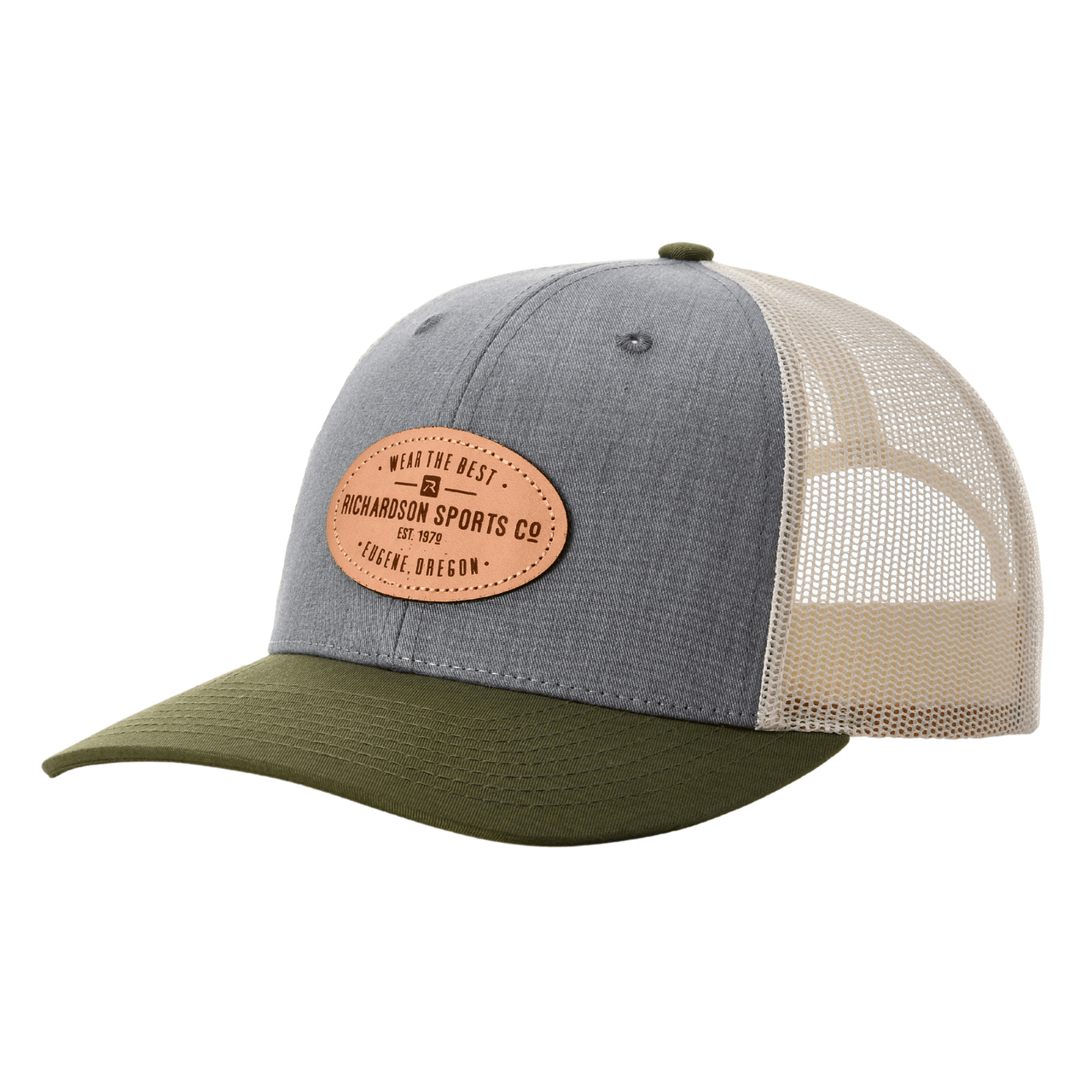 Custom Patch Hats Fast - Richardson 112 - Leather Oval
