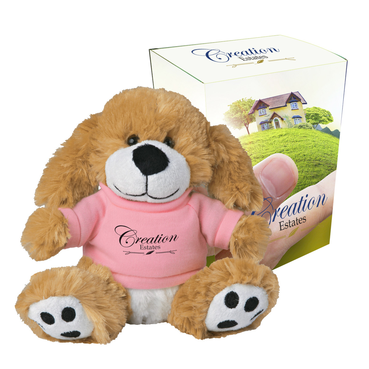 Custom 6" Big Paw Dog With Custom Box 1262P