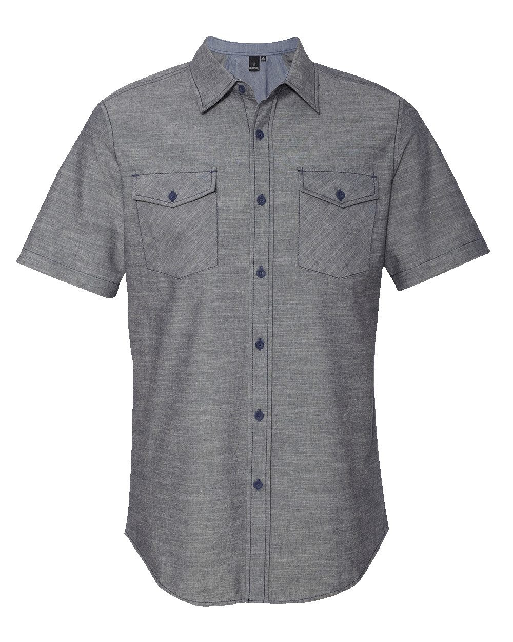 Custom Men's Chambray Short Sleeve Shirt - 9255