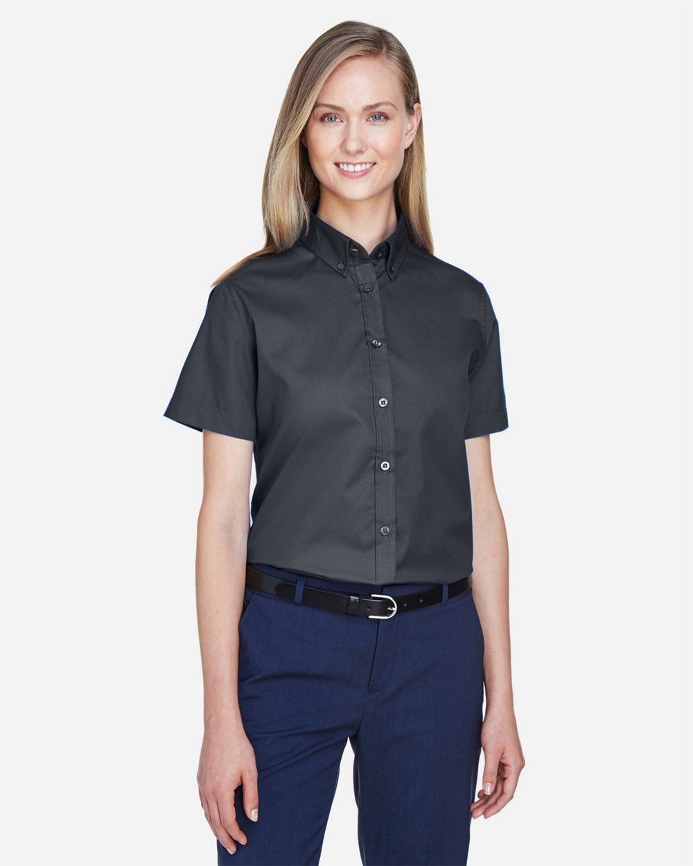 Custom Women's Optimum Short Sleeve Twill Shirt - 78194