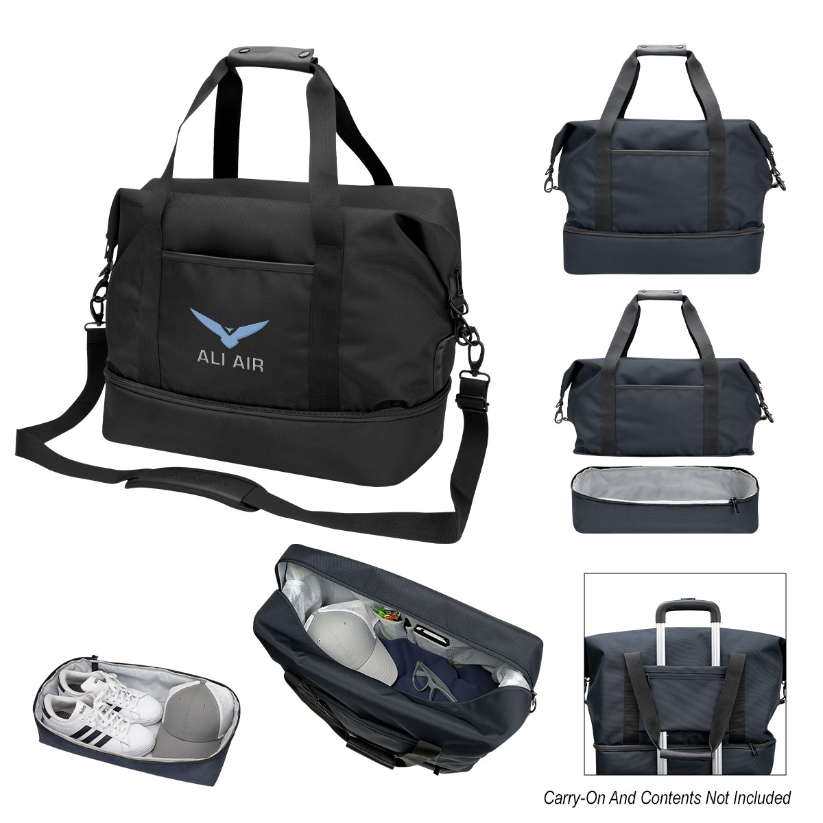 Custom Cutter & Buck® Travel Collection Drop Bottom Weekender 30180