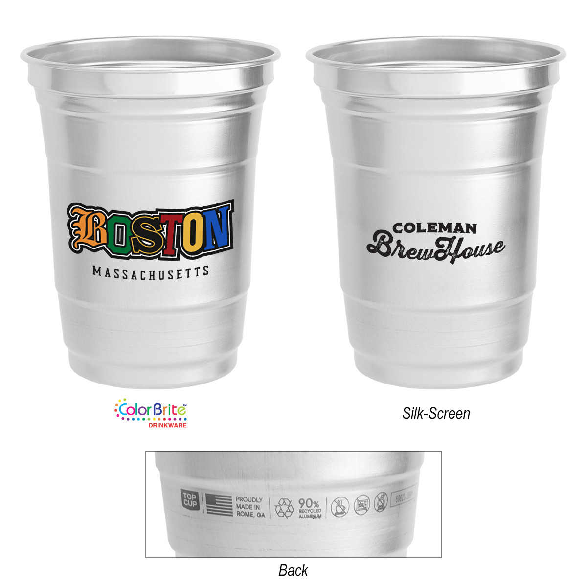 Custom Top Cup by Ball™ 16 Oz. Aluminum Cup 50606