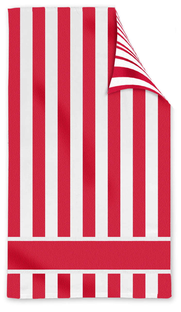 Custom Double Sided Cabana Stripe Beach Towel CB3460
