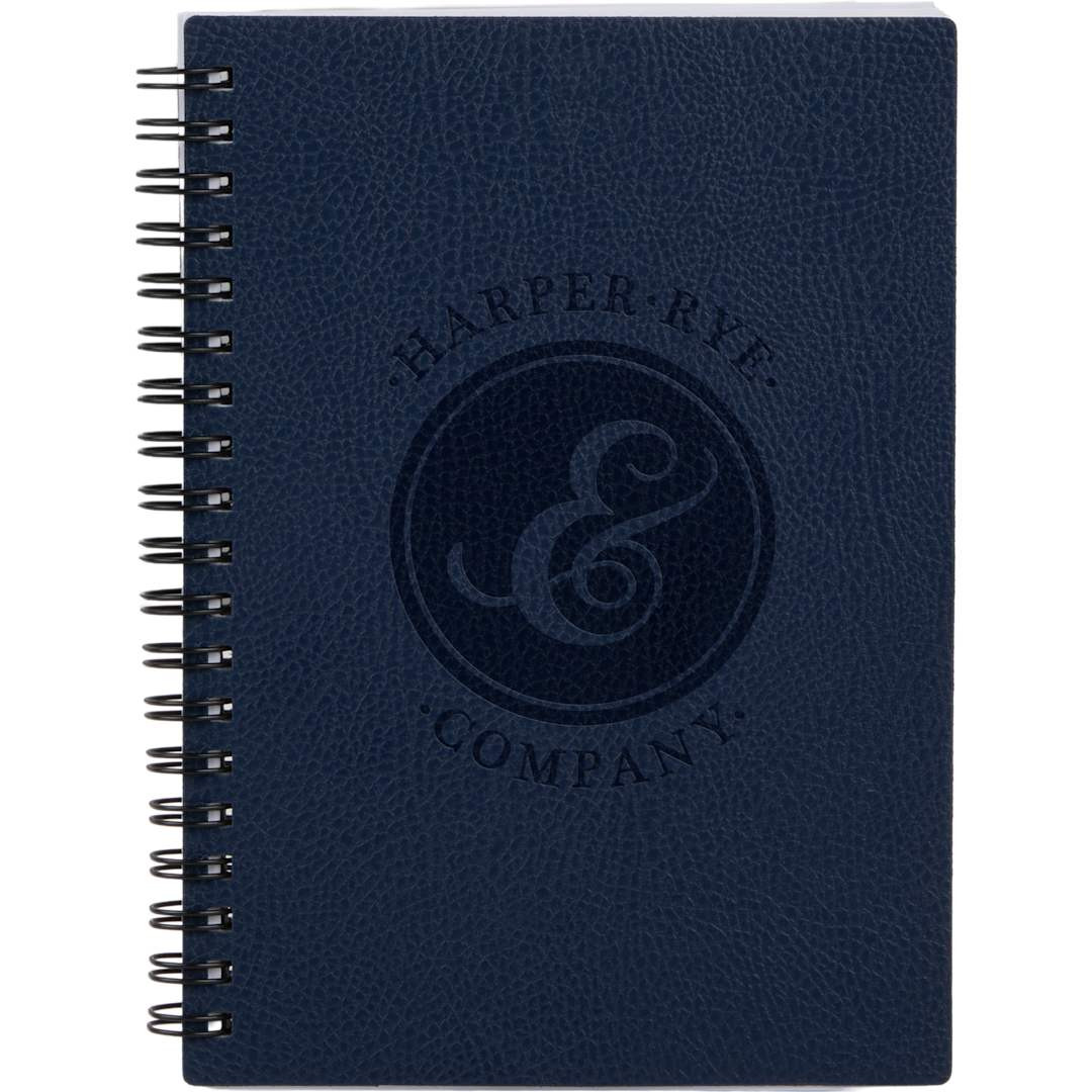 Custom 5” x 7” FSC  Recycled Pebble Grain Spiral Journal