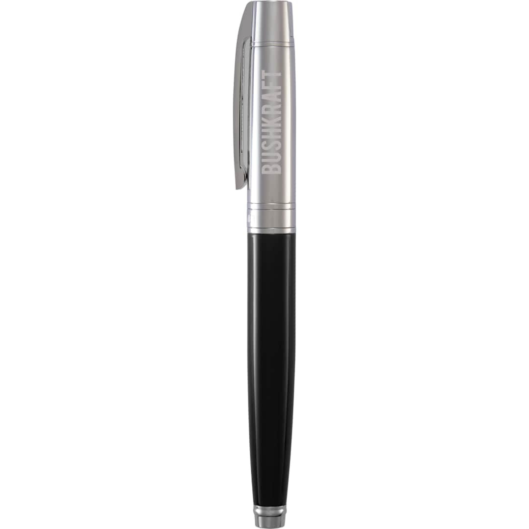 Custom Sheaffer 300 Glossy Chrome Black Roller Ball