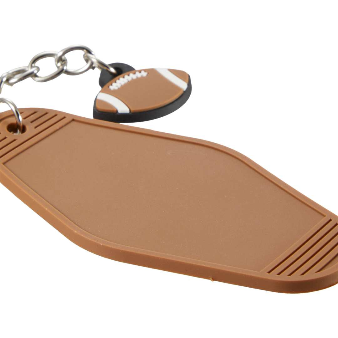 Custom Football Motel Keychain