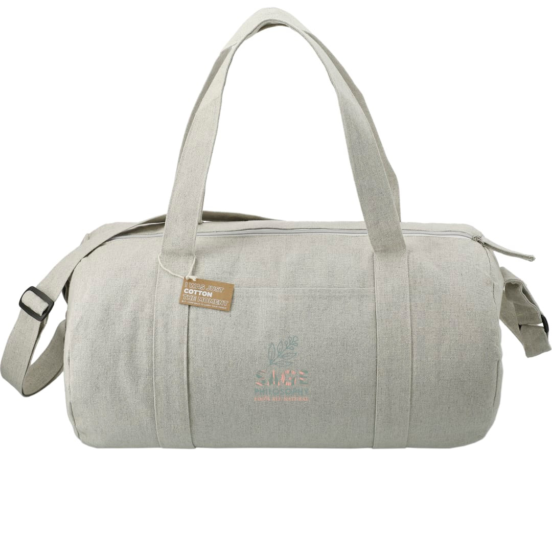 Custom Repose 10oz Recycled Cotton Barrel Duffel