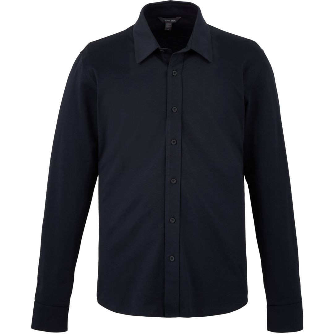 Embroidered TATRA Eco Long Sleeve Knit Shirt - Mens