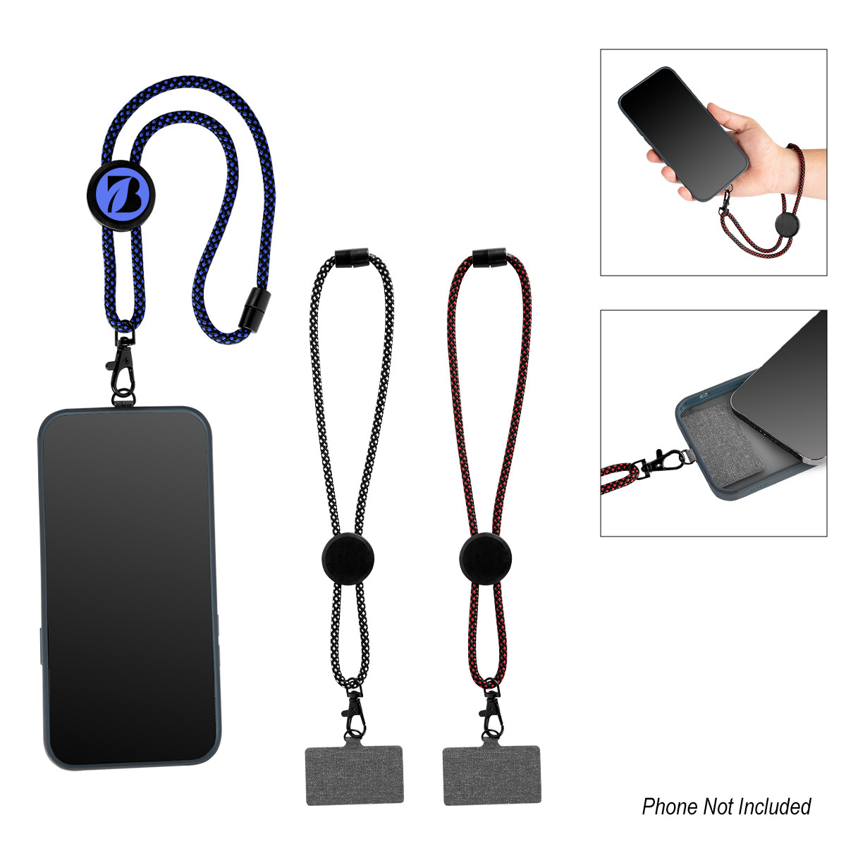 Custom rPET Phone Tether Wristlet 25322