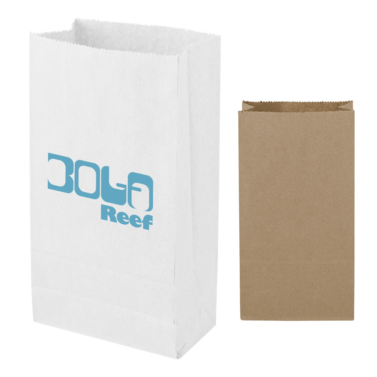 Custom 2# SOS Kraft Paper Bag - 4.31" x 7.87" 99947