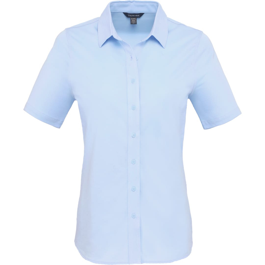 Embroidered TATRA Eco Short Knit Button Up Sleeve Shirt - Womens