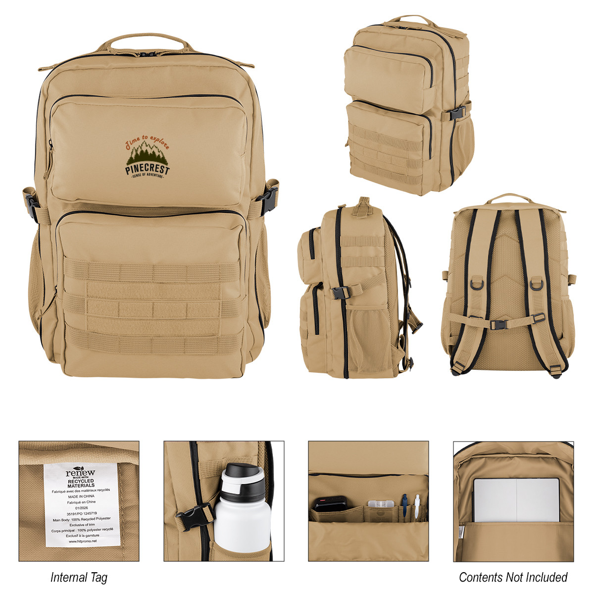 Custom Kenny rPET Tactical Laptop Backpack 35191