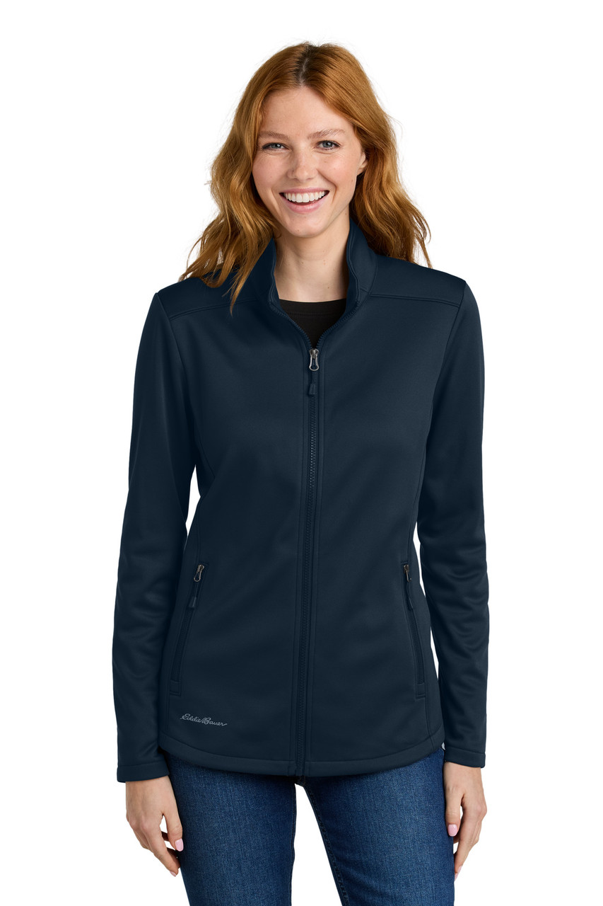 Embroidered Eddie Bauer Women's Smooth Mid Layer Fleece Full-Zip EB2470