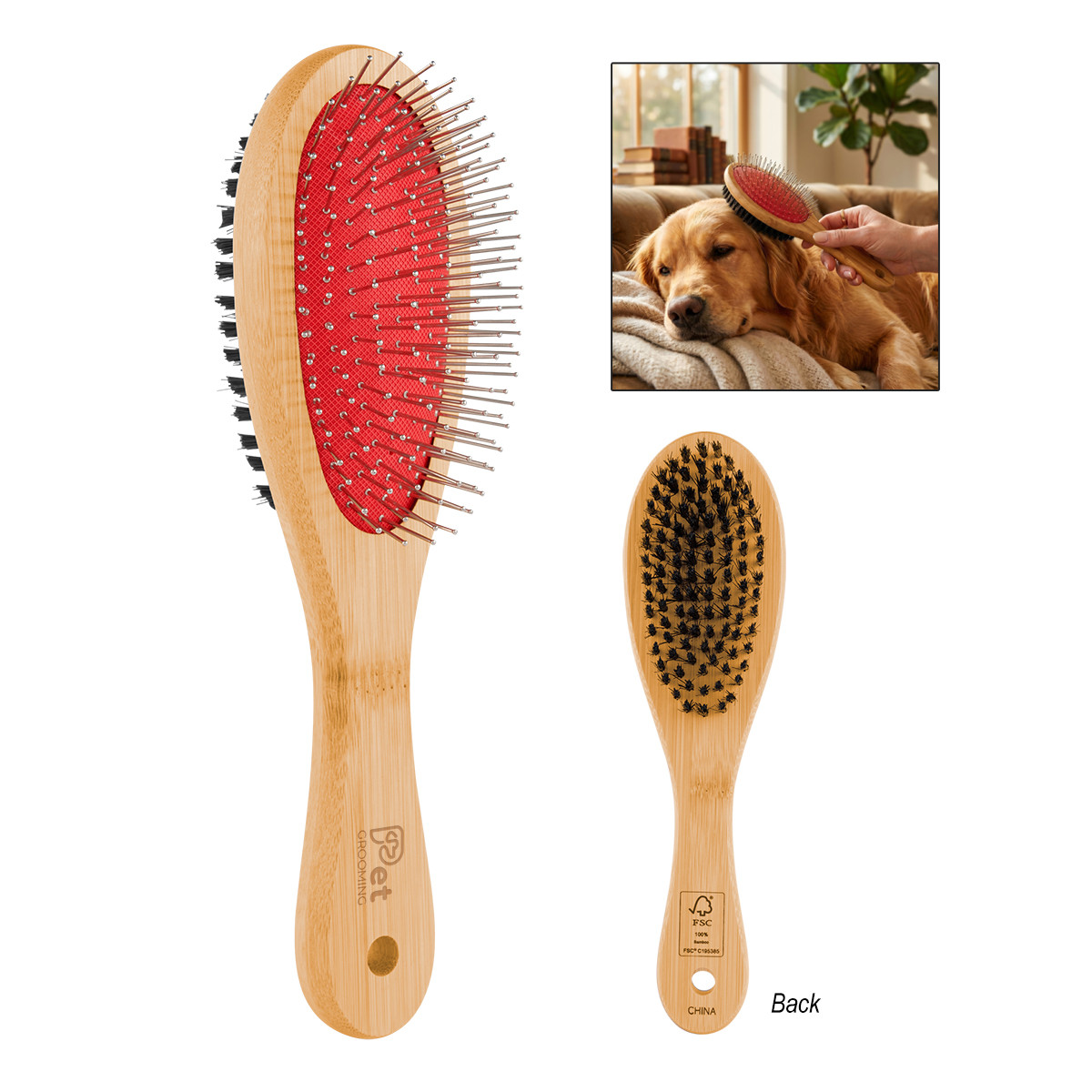Custom Double Sided Pet Brush 80084