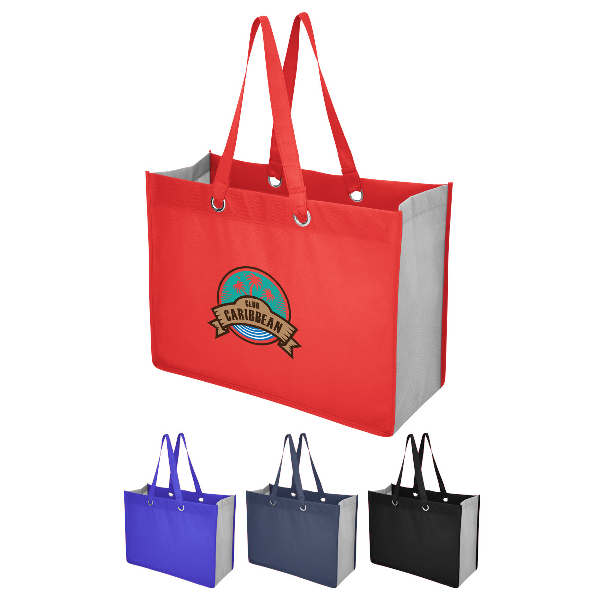 Custom Expo Recycled Non-Woven Shopper Tote Bag 30222